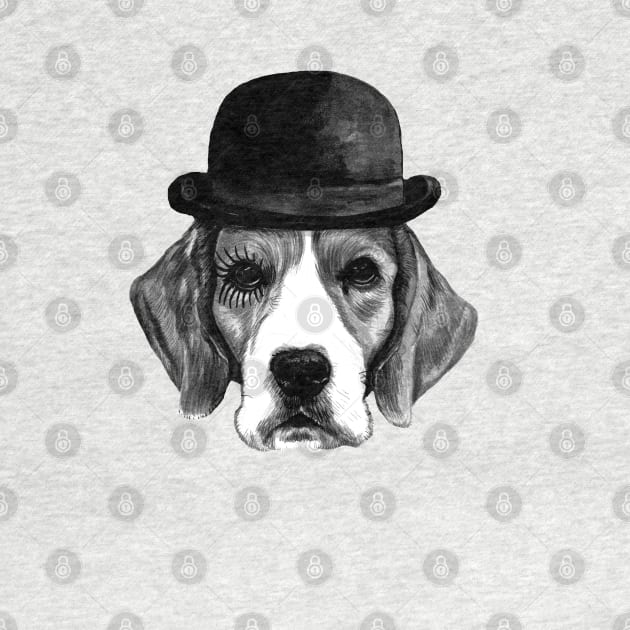 A Clockwork Orange Beagle Dog by Tasmin Bassett Art